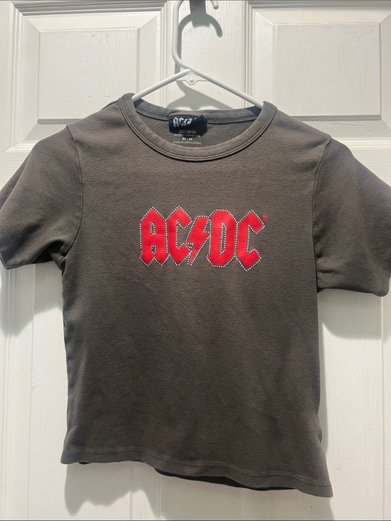 AC/DC Other - ACDC by Cotton On Brown Short Sleeve Tee with Red Logo
